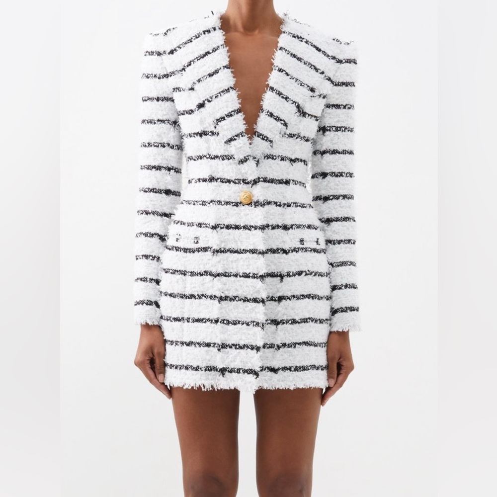 Balmain stripes tweed blazer - Picture 2 of 5